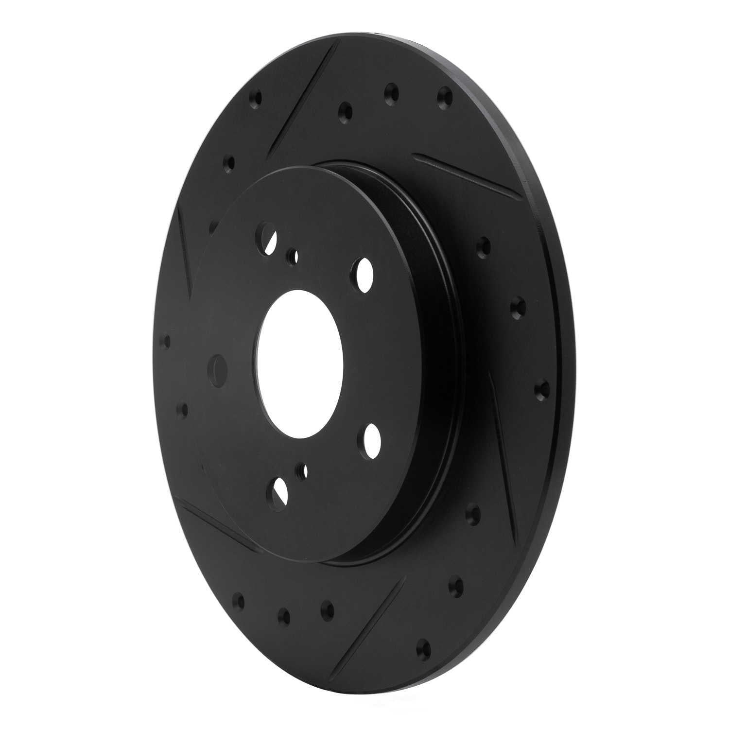 Dynamic Friction Company 633-76082L DFC Brake Rotor - Drilled And Slotted - Black