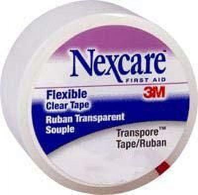 Nexcare Transpore Surgical Tape 2'' x 10 yds, Clear, Flexible, Water Resistant, Latex Free, Individually Wrapped, 1 Roll