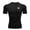 Black, variant on BRGZLK Men's Short Sleeve Casual Printed Sports Compression Shirts Tight Fit Elastic Round Neck Lightweight Breathable Top For Baselayer Running T-Shirt