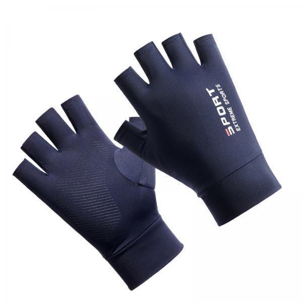 Guantes de verano,Guantes de seda de hielo para verano Ciclismo sin dedos,Bicicleta Hombres Al aire libre Protección solar Escalada Pesca,Antideslizante Transpirable Mujeres Bicicletas