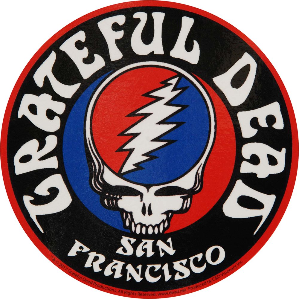 grateful dead stickers liquid blue