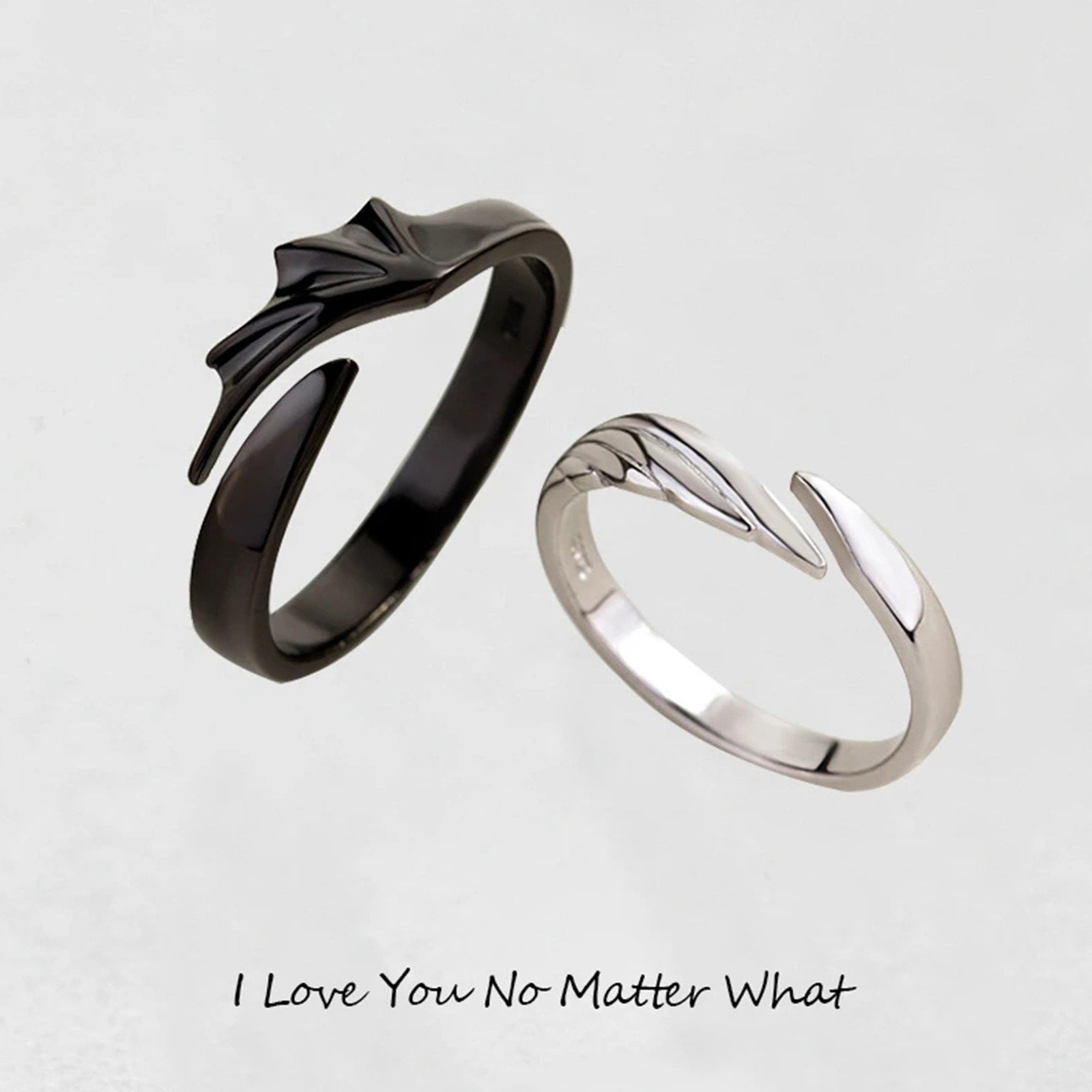 Silver His and Hers Promise Rings - Custom Couple Rings