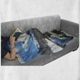 thumbnail image 6 of Winter Soft Flannel Fleece Throw Blanket, Tranquil View of Glacier National Park in Montana Water Reflection Peaceful, Cozy Plush for Indoor and Outdoor Use, 50" x 70", Brown Blue White, by Ambesonne, 6 of 6