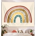 thumbnail image 2 of Boho Rainbow Tapestry, Vintage 70s 80s Abstract Muted Minimalist Tapestry Wall Hanging for Bedroom, Aesthetic Retro Beige Tapestries Teen Girl Poster Blanket College Dorm Home Decor 60X40 inches, 2 of 4