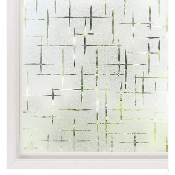 Película para ventanas Película de privacidad estática Película adhesiva autoadhesiva Película para vidrio esmerilado Película para ventanas Película decorativa para vidrio esmerilado para baño Cocina