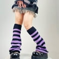 thumbnail image 2 of TRUBKH Knee Socks Long Socks for Women Thigh High Stockings Knee High Stockings for Women Leg Warmers 80s Women Over the Knee Socks Leg Warmers Purple One Size, 2 of 4