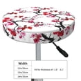 thumbnail image 4 of Kll Cherry Blossoms Round Bar Chair Cushion Cover 12 Inch,Bar Stool Protector With Elastic, Soft Washable, 4 of 7