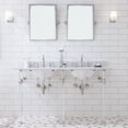 thumbnail image 2 of Water Creation Empire 60" Double Plastic Wash Stand in Polished Nickel & Clear, 2 of 7