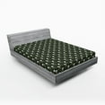 thumbnail image 2 of Ambesonne Floral Fitted Sheet, Rose Lover Delicate Artwork, Full Size, White and Army Green, 2 of 5