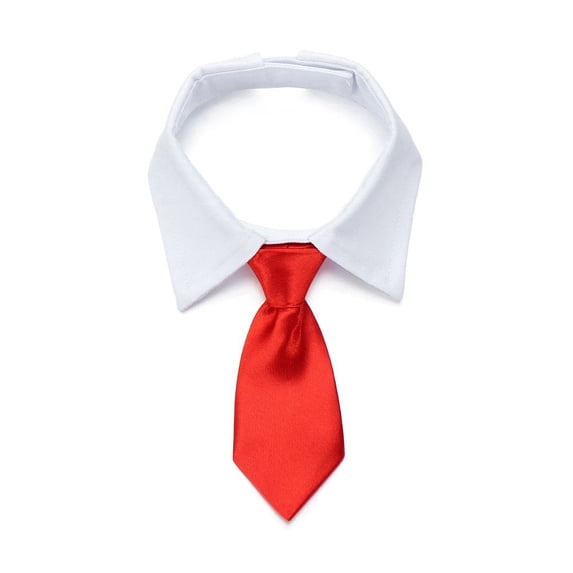 Fabric Adjustable Neck Ring for Puppy Kitten Pet Accessories Pet Costumes Dog Bow Tie Dog Collar Cat Collar RED S PET TIE