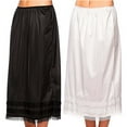 thumbnail image 2 of Robe Midi pour Femmes Jupon Long à Taille Élastique pour Dames sous-Jupe, 2 of 5