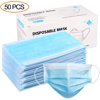50Pcs Disposable Surgical Massk Dust Breathable Earloop Antiviral Face Massk, Comfortable Medical Sanitary Surgical Massk Thick 3-Layer Massks