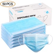 50Pcs Disposable Surgical Massk Dust Breathable Earloop Antiviral Face Massk, Comfortable Medical Sanitary Surgical Massk Thick 3-Layer Massks