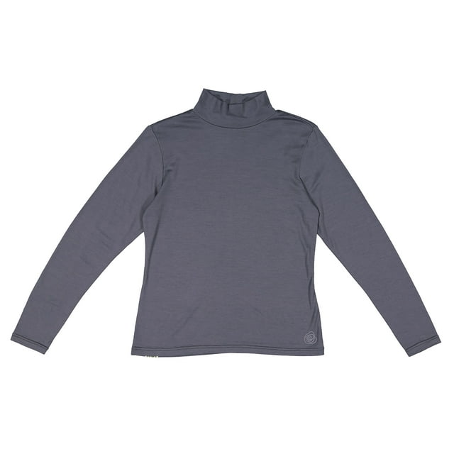 Nui Organics RWS 100% Merino Wool Mock Neck Base Layer Women Shirt - Naturally Soft, Breathable & Odor Resistant Mock Neck Tops For Women