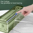 thumbnail image 4 of Clear Cling Film Dispenser and Cutter, Foil and Plastic Wrap Dispenser for Kitchen Storage, Aluminum Foil Wrap Storage Organizer with Suction Cups (Light Green), 4 of 7