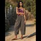 thumbnail image 5 of Pantalones Palazzo Harem Informales Holgados con Cordón para Mujer, para Verano, Playa, Viajes, Vacaciones, con Bolsillos. Café M, 5 of 6