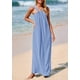 thumbnail image 3 of Vestido de verano PRETTYGARDEN 2025 para mujer sin mangas maxi azul, 3 of 8