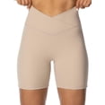 thumbnail image 1 of Pantalones cortos moteros Sunzel Sunzfly Crossover para mujer, color beige S, 1 of 6