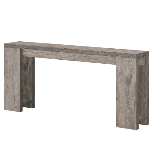 70.9" Extra Long Farmhouse Console Table, Narrow Wood Sofa Table Behind Couch, Rustic Grey Entryway Accent Table with Storage for Living Room, Hallway, Foyer
