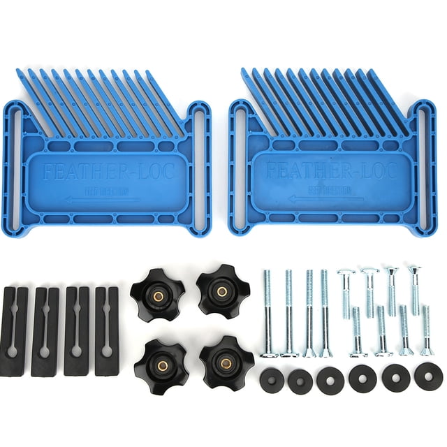 Tablero de plumas para carpintería, accesorios para herramientas eléctricas cuadradas invertidas, chaflán único, tablero de plumas cuadrado, estilo B, azul