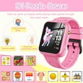 thumbnail image 5 of SZBXD Kids Game Smart Watch for Boys Girls,Smart Wristwatch for Kids with 24 Games 5 Language 3 Alarms 2 Cameras Music Torch Pedometer Calendar,Best Gifts for Children(Pink), 5 of 7