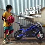 Mini Gas Power Pocket Bike Motorcycle for Kids, 40CC 4-Stroke Ride on Toys, Dual Brake, Max Speed 20 Mph, Max Weight 165 LB, Max Speed 18Mph, Age 8+