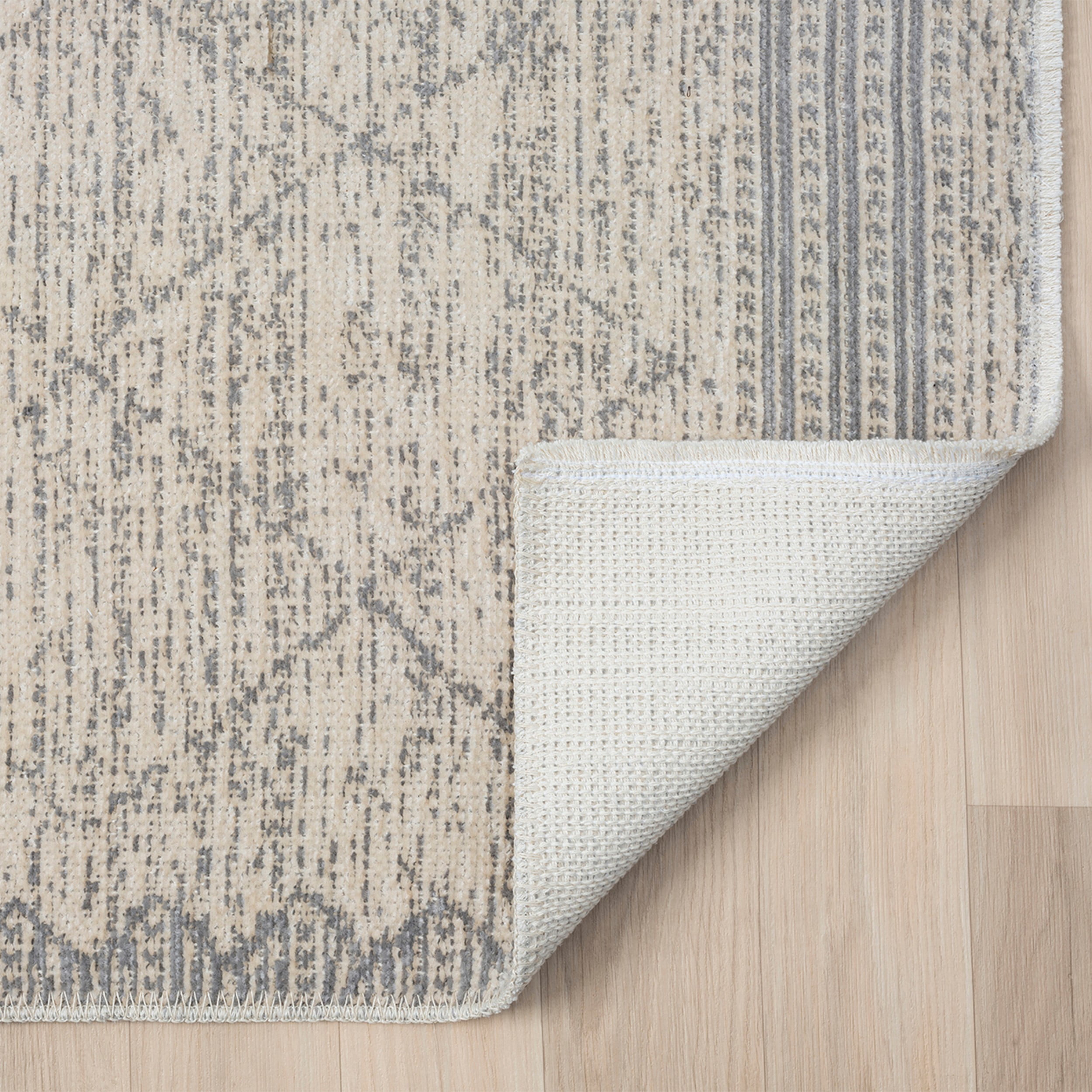 Indigo Ink Contempo Diamond Bohemian Grey Geometric Indoor Area Rug, 2' x 3', Machine Washable