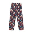 thumbnail image 3 of Vsdgher Skull red flower blue Print Mens Pajama Pants Sleep & Lounge Pants, PJ Bottoms With elastic waistb and Pockets, 3 of 5