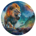 thumbnail image 2 of Lotusprinthandmade Lion Abstract Watercolor Illustration Spare Tire Cover With Backup Camera Hole 6 Sizes (30 in.), 2 of 7