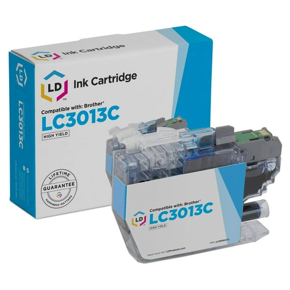 LD Products Compatible LC3013XL LC3013C Ink Cartridges Replacement for Brother LC3013 (Cyan, 1PK)