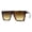 Tortoise (Brown), variant on Flat Top Square Sunglasses Unisex Futuristic Boyfriend Shades UV 400 Taupe
