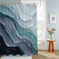 thumbnail image 4 of Green Grey Shower Curtains for Bathroom, Modern Gradient Abstract Marble Texture Waterproof Fabric Shower Curtain, Decorative Bathroom Curtain for Bathtub, 72"x84", No Hooks Included, 4 of 9