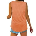 thumbnail image 7 of Summer Tops for Women Mgmyaa Women Tank Tops Plus Size V-Neck Sleeveless Tops Basic Flowy Sleeveless T-Shirt Fashion Solid Color Fit Casual Tees, Shirts, 7 of 7