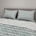 Abstract Comforter & Sham Bedding Set, Curvy Different Sized Lines Bold ...