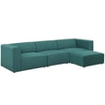 thumbnail image 3 of Modway Ensemble de Canapé Sectionnel en Tissu Rembourré 4 Pcs en Turquoise, 3 of 5