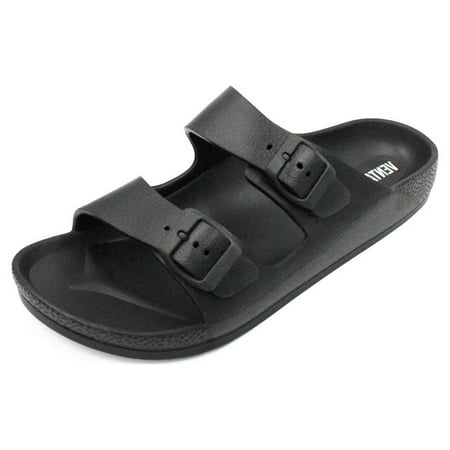 

VENTANA Men s Slide Two Band Buckle Sandal Adjustables Sports Shoes