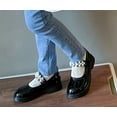 thumbnail image 4 of NOKIO Kids' Mary Jane Shoes Toddler Girls' Patent Leather Flats Kids Girls Shoes Spring/Autumn Solid Color Thick Soles With Bright Pearl Straps Dance Shoes Party Birthday School Performance, 4 of 8