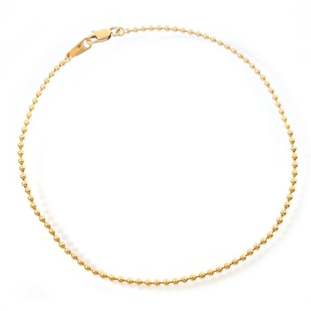 Avital Co 14k Yellow Gold Ball Chain Ankle Bracelet 14k Yellow Gold Ball Chain Ankle Bracelet