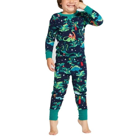 

LEVEFORD Family Match Christmas Pajamas Pyjamas Dinosaur Kids Sleepwear