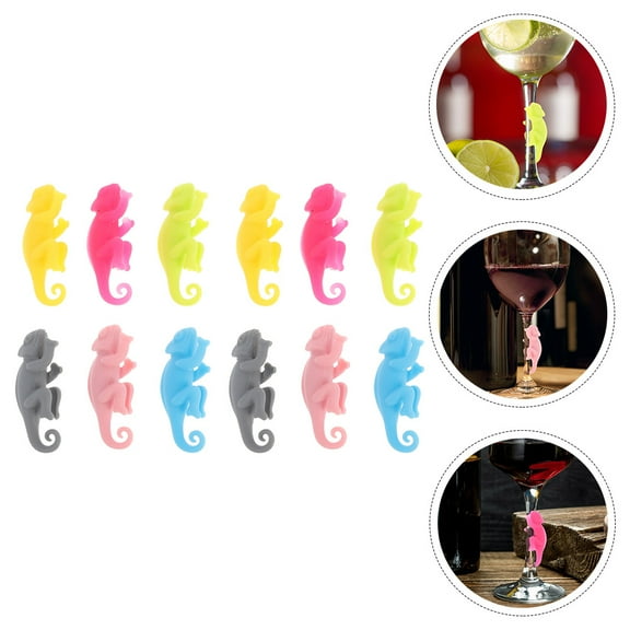 FOXNOVO 2 Sets Funny Drink Markers Silicone Charms for Friends Gathering Event