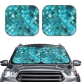 thumbnail image 2 of Balery Square Glass Mosaic Parasol para parabrisas de coche de 2 piezas | Parasol plegable para parabrisas delantero de coche para la mayoría de sedanes-Large, 2 of 6