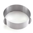 thumbnail image 2 of Aro para tartas ajustable - acero inoxidable - clips de fijación - molde desarmable resistente, ideal para creaciones de tartas, plata mate Namotu ZH-048, 2 of 7