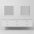 thumbnail image 5 of Castor 84 in W White Double Bath Vanity, Carrara Marble Top, and 36 in Mirrors, 5 of 10