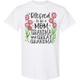 thumbnail image 3 of Inktastic Blessed to Be a Mom, Grandma, and Great Grandma Pink Flowers T-Shirt, 3 of 5