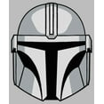 thumbnail image 2 of Men's Star Wars: The Mandalorian Din Djarin Helmet Graphic Tee Silver 3X Large, 2 of 4