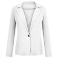 thumbnail image 3 of Heliisoer Vintage Womens Solid Long Sleeve Notched Cardigan Coat Formal Wear Tops, 3 of 5