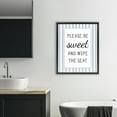 thumbnail image 2 of Stupell Industries Be Sweet & Wipe Seat Black Framed Floater Canvas Wall Art design by Lettered and Lined, 31 x 25, 2 of 9