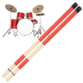 thumbnail image 1 of Drum Set Sticks, Maple Rubber Percussion Accessories Stable Durable Drum Set Beam Sticks  For Childern For Beginners, 1 of 8