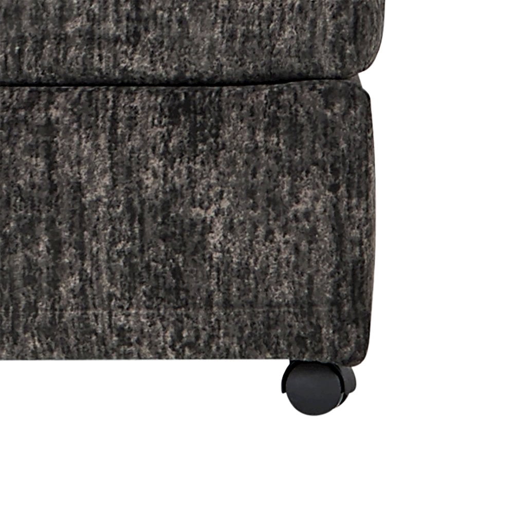 Roundhill Furniture Nason Living Room Ottoman, Charcoal