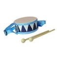 thumbnail image 2 of Tambor de caja de 6 pulgadas, juguete musical, correa ajustable para el hombro, artículos profesionales para fiestas Azul, 2 of 9